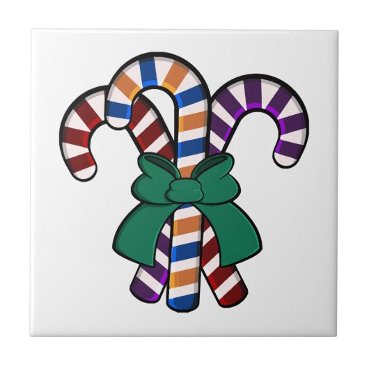 Carreau Bouquet de sucres de canne - ruban vert (Devant)