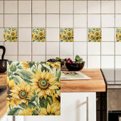 Carreau Bouquet de Tournesols