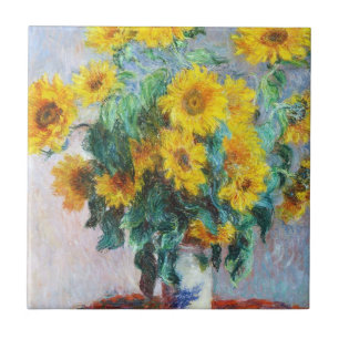 Carreau Bouquet de tournesols, 1880 Claude Monet