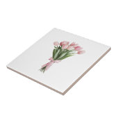 Carreau Bouquet de tulipes roses (Côté)
