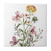 Carreau Bouquet Fleur sauvage aquarelle (Devant)