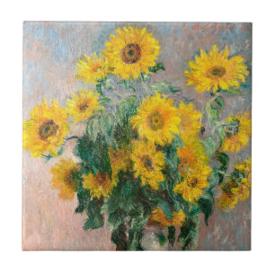 Carreau Bouquet of Sunflowers by Monet Impressionist