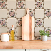 Carreau Bouquet Peony victorien avec défilement or