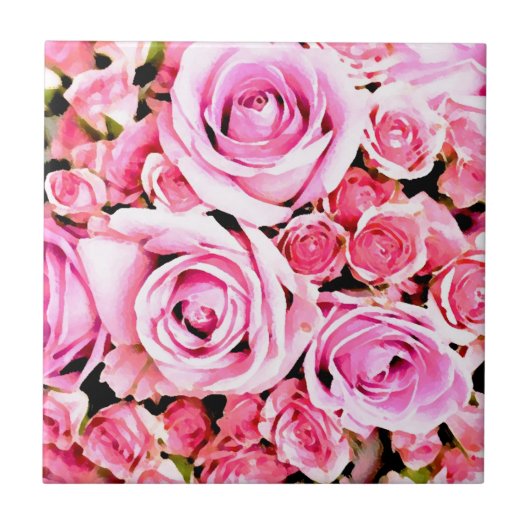 Carreau Bouquet rose (Devant)