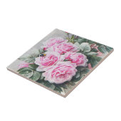 Carreau Bouquet rose vintage de roses (Côté)