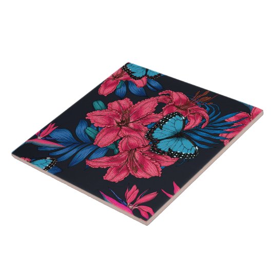 Carreau Bouquet tropical (Côté)