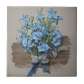Carreau Bouquet vintage Blue Iris (Devant)