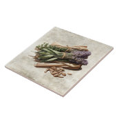 Carreau Bouquets d'Herbes Rustiques Vintage (Côté)