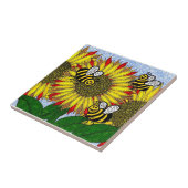 Carreau Bourdons et tuile de tournesols (Côté)