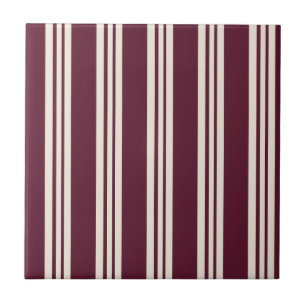 Carreau Bourgogne Luxueux Ivoire Rayé Moderne Tendance