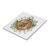 Carreau Boussole Florale Aquarelle (Côté)