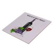 Carreau Bouteille à vin Animée avec verre (Côté)