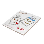 Carreau Bouteille de parfum Emoji (Côté)