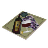 Carreau Bouteille de vin et raisins M (Côté)