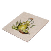 Carreau Bouteille d'huile d'olive de la Toscane rustique i (Côté)