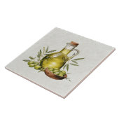 Carreau Bouteille d'huile d'olive de la Toscane rustique i (Côté)