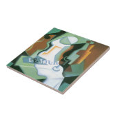 Carreau Bouteille et plat de fruits de Juan Gris, Cubisme  (Côté)