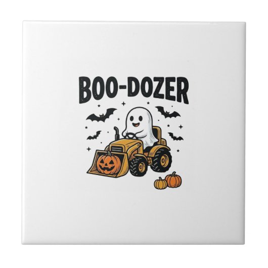 Carreau Bouteur fantôme Halloween Design de bouteur_1 (Devant)