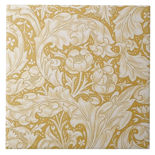 Carreau Bouton de célibataire en or de William Morris Flor (Devant)