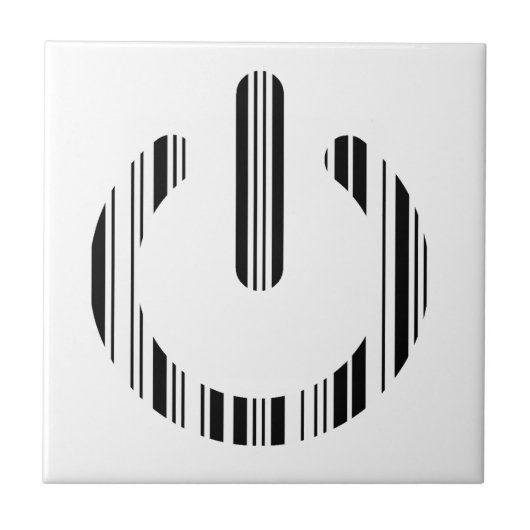 Carreau BOUTON DE PUISSANCE CODE BARRE Conception de motif (Devant)