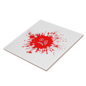 Carreau Bouton d'encre rouge (Côté)