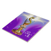 Carreau BOWL OF HYGEIA MONOGRAM Médecine, Pharmacie Purple (Côté)