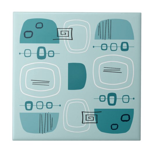 Carreau Bowles et pierres modernes du milieu du siècle Tur (Devant)