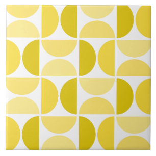 Carreau Bowles minimes du milieu du siècle Jaune