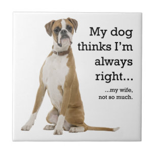 Carreau Boxe contre Dessous de verre de tuile pour femme