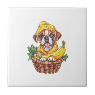 Carreau Boxeur Banane � Chien Fruit Drôle