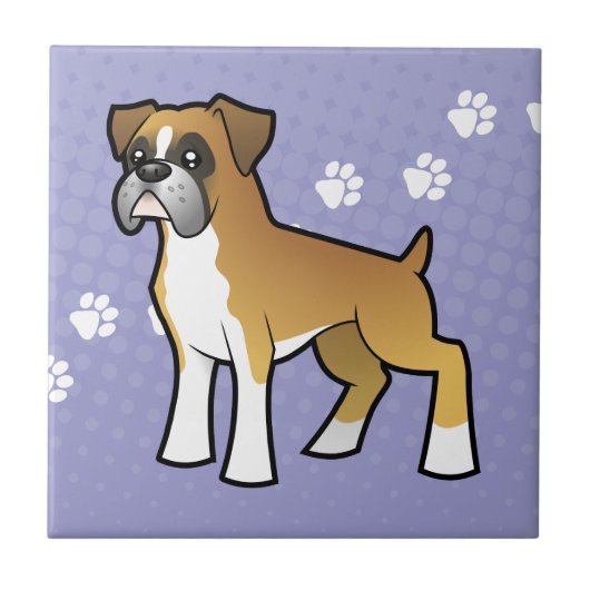 Carreau Boxeur de bande dessinée (Devant)