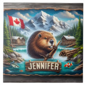 Carreau Branche canadienne d'élevage de castors près du la (Devant)