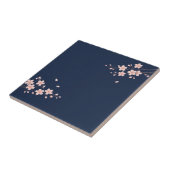 Carreau Branche de cerisier Navy (Côté)