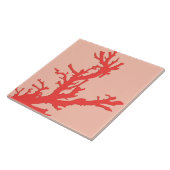 Carreau Branche de corail - nuances de corail orange (Côté)