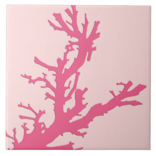 Carreau Branche de corail - nuances de rose corail