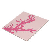 Carreau Branche de corail - nuances de rose corail (Côté)
