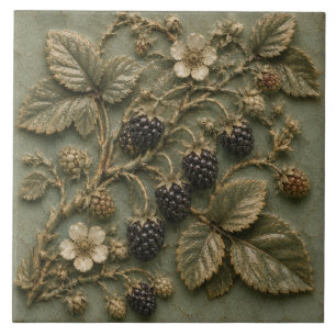 Carreau Branche de Mûre Rustique Jardin Faux Relief