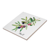 Carreau Branche d'olive aquarelle (Côté)