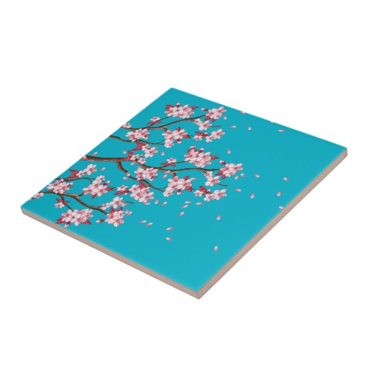 Carreau Branches de fleurs de cerisier (Côté)