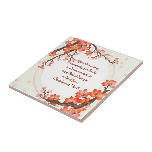 Carreau Branches de fleurs de verger (Côté)