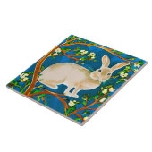 Carreau Branches de lapin sauvage et de fleurs (Côté)