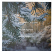 Carreau Branches de pin couvertes de neige (Devant)