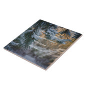 Carreau Branches de pin couvertes de neige (Côté)