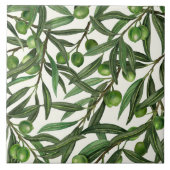 Carreau Branches d'olive sur blanc (Devant)