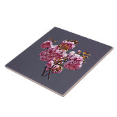 Carreau Branches en fleurs de cerises doubles (Côté)