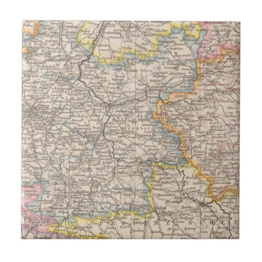 Carreau Brandebourg, carte d'atlas de Posen (Devant)
