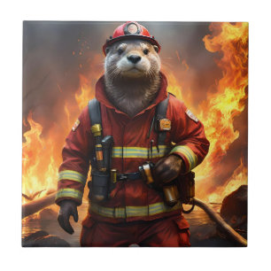 Carreau **"Bravoure éclatante : Le pompier Otter"**