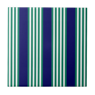 Carreau Brayures blanches et vertes motif avec bleu marine