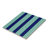 Carreau Brayures blanches et vertes motif avec bleu marine (Côté)