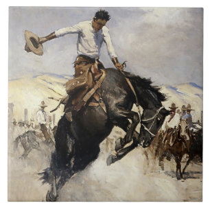 Carreau « Breezy Riding » Art occidental par WHD Koerner